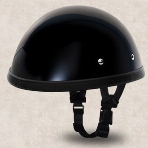 Daytona Novelty Gloss Black EZ Rider Low Profile Half Helmet - L